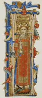 Initial I: A Martyr Saint; Lippo Vanni, Italian, active about 1340 - about 1375, Siena, Tuscany, Italy; third quarter of 14th