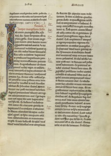 Decorated Initial I; Pontigny, probably, France; about 1170; Pen and black ink, tempera, and gold leaf on parchment