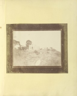 Long view of Two Buildings, India; British, active India about 1843; India; 1843 - 1845; Salted paper print from a paper
