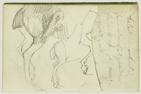 Horse Studies; Théodore Géricault, French, 1791 - 1824, 1812 - 1814; Graphite; 15.2 x 10.6 cm, 6 x 4 3,16 in