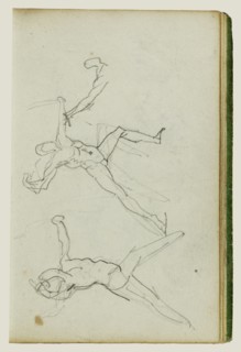 Three Studies of a Bowman; Théodore Géricault, French, 1791 - 1824, 1812 - 1814; Graphite; 15.2 x 10.6 cm, 6 x 4 3,16 in
