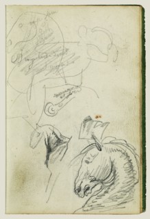 Horse Studies; Théodore Géricault, French, 1791 - 1824, 1812 - 1814; Graphite; 15.2 x 10.6 cm, 6 x 4 3,16 in