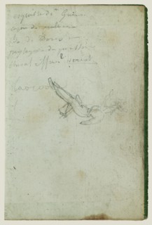 Figure Study and Inscriptions; Théodore Géricault, French, 1791 - 1824, 1812 - 1814; Graphite; 15.2 x 10.6 cm, 6 x 4 3,16 in