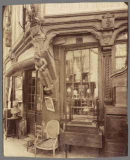 Furniture Store, Compiègne; Eugène Atget, French, 1857 - 1927, Compiègne, France; 1910; Gold toned Albumen silver print