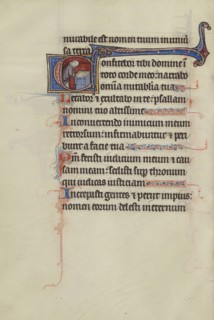 Initial C: A Priest Before an Altar; Bute Master, Franco-Flemish, active about 1260 - 1290, Paris, written, France