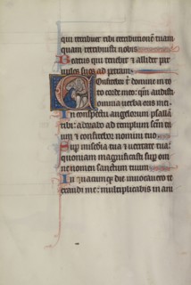 Initial C: A Woman Confessing to a Friar; Bute Master, Franco-Flemish, active about 1260 - 1290, Paris, written, France