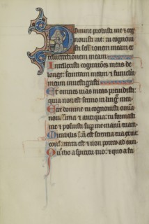 Initial D: A Seated Friar; Bute Master, Franco-Flemish, active about 1260 - 1290, Northeastern, illuminated, France