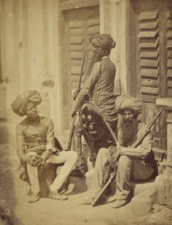 Men of the Fifteenth Punjab Infantry; Felice Beato, 1832 - 1909, India; about 1858; Salted paper print