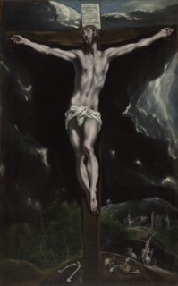 Christ on the Cross; El Greco, Domenico Theotocopuli, Greek, 1541 - 1614, Spain; 1600 - 1610; Oil on canvas; 82.6 × 51.8 cm