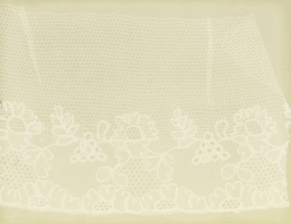 Lace; William Henry Fox Talbot, English, 1800 - 1877, Reading, England; 1844; Salted paper print; 16.5 × 21.3 cm