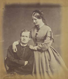 Aleck Bell with an  Woman; Unknown, or possibly Dr. John Adamson, Scottish, 1810 - 1870, Scotland; October 26, 1867; Albumen