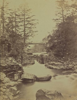 Bridge over stream; Possibly George Washington Wilson, Scottish, 1823 - 1893, Scotland; 1860s; Albumen silver print