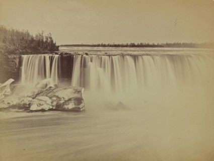 Waterfall; 1860s; Albumen silver print