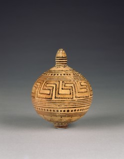 Pomegranate vase; Athens, Greece; late 8th century B.C; Terracotta; 12.2 × 9.4 cm, 4 13,16 × 3 11,16 in