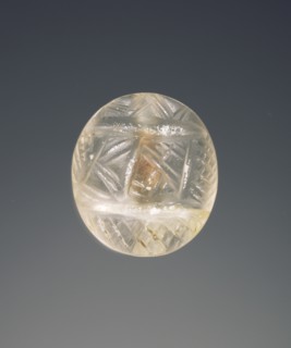 Discoid engraved seal; Crete, Greece; about 1850 B.C. - 1550 B.C; Rock crystal; 1.4 × 1.6 cm, 9,16 × 5,8 in