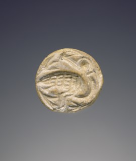 Engraved stamp or seal; Crete, Greece; about 1850 B.C. - 1700 B.C; Ivory; 1.3 × 1.4 cm, 1,2 × 9,16 in