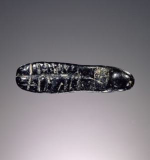 Carved amulet; Crete, Greece; about 2300 B.C. - 2000 B.C; Steatite; 1.2 × 0.9 × 3.8 cm, 1,2 × 3,8 × 1 1,2 in