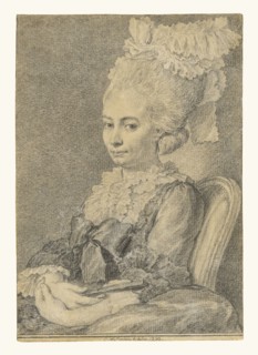Portrait of a Young Woman; Charles-Nicolas Cochin II, French, 1715 - 1790, France; 1781; Black chalk; 16 x 11.4 cm