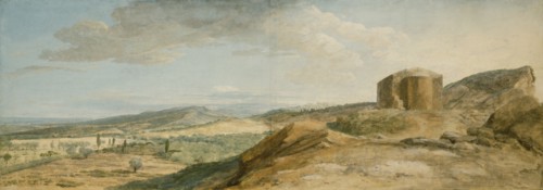 View of the Ruins of the Temple of Ceres in the Valley of Agrigento; Jean-Pierre-Louis-Laurent Hoüel French, 1735 - 1813