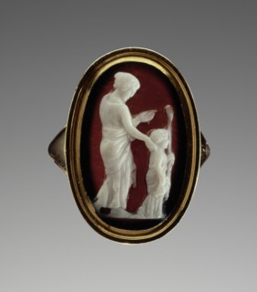 Cameo set in a modern ring; Roman Empire; 100-1 B.C; Sardonyx; 2.1 cm, 13,16 in