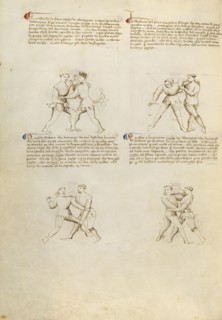 Unarmed Combat; Fiore Furlan dei Liberi da Premariacco, Italian, about 1340,1350 - before 1450, Padua, or, Italy; about 1410