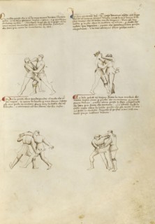 Unarmed Combat; Fiore Furlan dei Liberi da Premariacco, Italian, about 1340,1350 - before 1450, Padua, or, Italy; about 1410