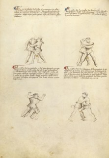 Unarmed Combat; Fiore Furlan dei Liberi da Premariacco, Italian, about 1340,1350 - before 1450, Padua, or, Italy; about 1410