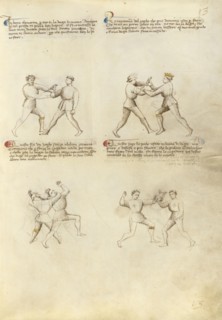 Combat with Dagger; Fiore Furlan dei Liberi da Premariacco, Italian, about 1340,1350 - before 1450, Padua, or, Italy