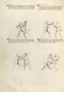 Combat with Dagger; Fiore Furlan dei Liberi da Premariacco, Italian, about 1340,1350 - before 1450, Padua, or, Italy