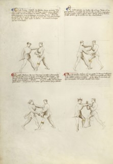 Combat with Dagger; Fiore Furlan dei Liberi da Premariacco, Italian, about 1340,1350 - before 1450, Padua, or, Italy