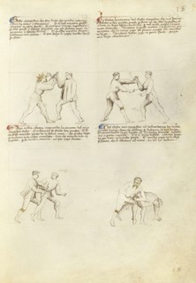 Combat with Dagger; Fiore Furlan dei Liberi da Premariacco, Italian, about 1340,1350 - before 1450, Padua, or, Italy