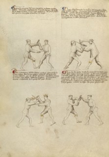 Combat with Dagger; Fiore Furlan dei Liberi da Premariacco, Italian, about 1340,1350 - before 1450, Padua, or, Italy