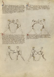 Combat with Dagger; Fiore Furlan dei Liberi da Premariacco, Italian, about 1340,1350 - before 1450, Venice, Italy; about 1410