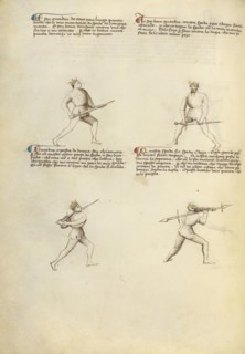 Combat with Sword; Fiore Furlan dei Liberi da Premariacco, Italian, about 1340,1350 - before 1450, Venice, Italy; about 1410