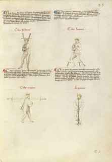 Combat with Sword; Fiore Furlan dei Liberi da Premariacco, Italian, about 1340,1350 - before 1450, Padua, Italy