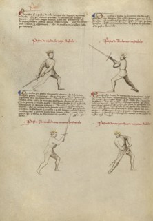 Combat with Sword; Fiore Furlan dei Liberi da Premariacco, Italian, about 1340,1350 - before 1450, Padua, Italy
