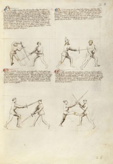 Combat with Sword; Fiore Furlan dei Liberi da Premariacco, Italian, about 1340,1350 - before 1450, Padua, Italy