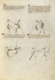 Combat with Sword; Fiore Furlan dei Liberi da Premariacco, Italian, about 1340,1350 - before 1450, Padua, Italy