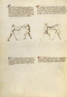 Combat with Sword; Fiore Furlan dei Liberi da Premariacco, Italian, about 1340,1350 - before 1450, Padua, Italy