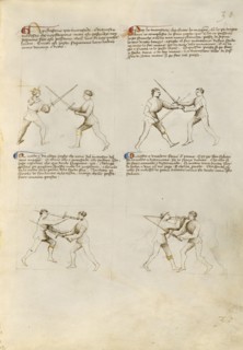 Combat with Sword; Fiore Furlan dei Liberi da Premariacco, Italian, about 1340,1350 - before 1450, Venice, Italy; about 1410