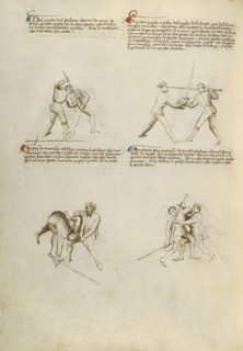 Combat with Sword; Fiore Furlan dei Liberi da Premariacco, Italian, about 1340,1350 - before 1450, Venice, Italy; about 1410