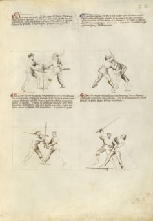 Combat with Sword; Fiore Furlan dei Liberi da Premariacco, Italian, about 1340,1350 - before 1450, Padua, Italy