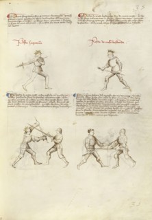 Combat with Sword; Fiore Furlan dei Liberi da Premariacco, Italian, about 1340,1350 - before 1450, Padua, Italy