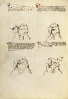 Combat with Sword; Fiore Furlan dei Liberi da Premariacco, Italian, about 1340,1350 - before 1450, Padua, Italy
