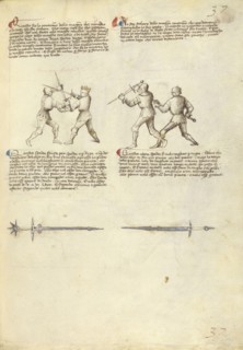 Combat with Sword; Fiore Furlan dei Liberi da Premariacco, Italian, about 1340,1350 - before 1450, Padua, Italy