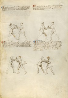 Combat with Dagger; Fiore Furlan dei Liberi da Premariacco, Italian, about 1340,1350 - before 1450, Venice, Italy; about 1410