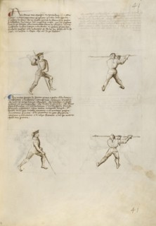 Combat with Lance; Fiore Furlan dei Liberi da Premariacco, Italian, about 1340,1350 - before 1450, Venice, Italy; about 1410