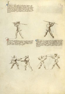Combat with Lance; Fiore Furlan dei Liberi da Premariacco, Italian, about 1340,1350 - before 1450, Venice, Italy; about 1410