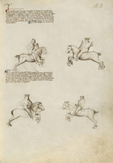 Equestrian Combat with Lance; Fiore Furlan dei Liberi da Premariacco, Italian, about 1340,1350 - before 1450, Padua, or, Italy