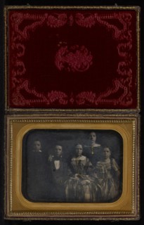 Family Portrait; James P. Ball, American, about 1826 - 1905, about 1855; Daguerreotype, hand-colored; 8.3 x 11.3 cm